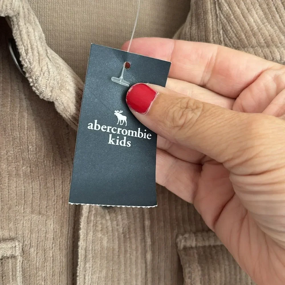 Abercrombie Kids Boys Corduroy jacket shacket long sleeve button down 5/6 NWT! - Picture 9 of 10